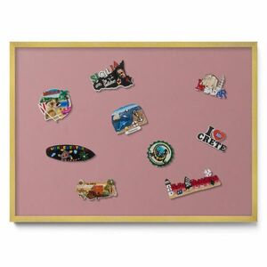 TULUP MAGNETICKÁ TABUĽA 70x50 cm zlatý rám – Pastelová fialová vyobraziť