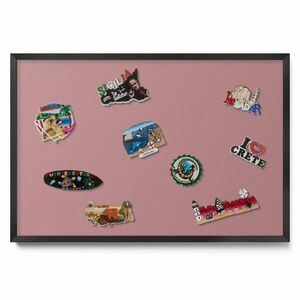 TULUP MAGNETICKÁ TABUĽA 60x40 cm čierny rám – Pastelová ružová farba vyobraziť