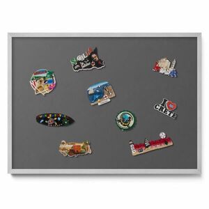 TULUP MAGNETICKÁ TABUĽA 70x50 cm strieborný rám – Olivová farba vyobraziť