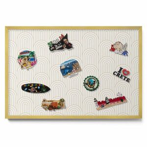 TULUP MAGNETICKÁ TABUĽA 60x40 cm zlatý rám – Štýlový mramorový kameň vyobraziť