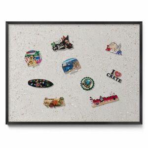 TULUP MAGNETICKÁ TABUĽA 80x60 cm čierny rám – Elegantný svetlý kameň vyobraziť