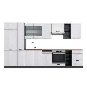 Vicco KUCHYNKA Fame-Line Biely vidiecky dom/antracit 355 cm , AP Oak vyobraziť