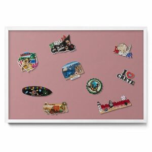 TULUP MAGNETICKÁ TABUĽA 60x40 cm biely rám – Pastelová ružová farba vyobraziť