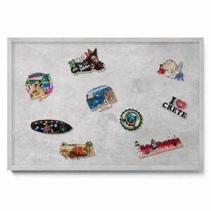 TULUP MAGNETICKÁ TABUĽA 60x40 cm strieborný rám – Štýlový mramorový kameň vyobraziť