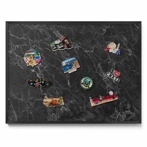 TULUP MAGNETICKÁ TABUĽA 80x60 cm čierny rám – Štýlový mramorový kameň vyobraziť