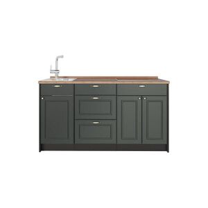 Vicco KUCHYNSKÝ BLOK Fame-Line, Zelený a zlatý vidiecky dom, 150 cm, AP Oak vyobraziť