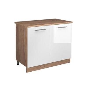 Vicco SPODNÁ SKRINKA POD DREZ Fame-Line, Biely vysoký lesk/Dub Goldkraft, 100 cm, AP Oak vyobraziť