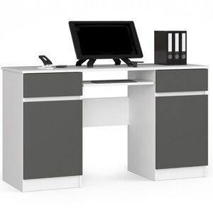 RAUMHIRSCH FURNITURE PÍSACÍ STÔL Biela, grafitovo šedá 77/135/50 vyobraziť