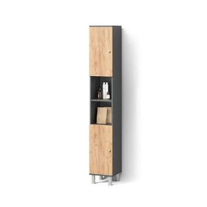 Livinity® KÚPEĽŇOVÁ SKRINKA Fucino Antracit/zlatý dub 30 x 190 cm vyobraziť