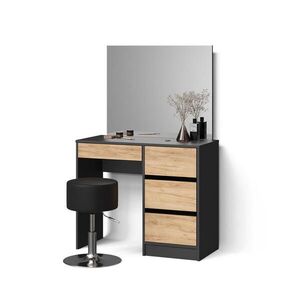 Livinity® TOALETNÝ STOLÍK Imola, antracitová/Dub Goldkraft, 90 cm so zrkadlom a taburetom vyobraziť