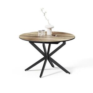 Livinity® JEDÁLENSKÝ STÔL Firenze, čierna/Rustikálny dub, 120 x 120 cm Rozšíriteľný vyobraziť