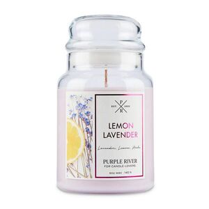 VONNÁ SVIEČKA Fialová Lemon Lavender sójový vosk vyobraziť