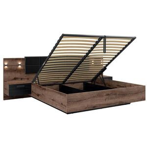 Petits-meubles BOXSPRING POSTEĽ 180/200 Romane Drevo a čierna farba vyobraziť