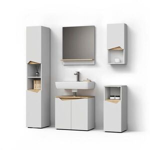 Livinity® ZOSTAVA KÚPEĽŇOVÉHO NÁBYTKU Timavo, biely, 5-dielna vyobraziť