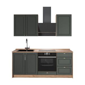 Vicco SAMOSTATNÁ KUCHYŇA Fame-Line, Zelený a zlatý vidiecky dom/Dub Goldkraft, 190 cm, AP Oak vyobraziť