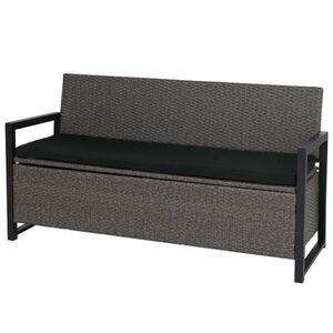 MCW POLY-RATTAN 3-MIESTOČNÁ LAVICA Šedá, Čierna vyobraziť