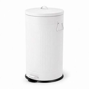Relaxdays KÔŠ Biela pedálový Soft Close 40 l vyobraziť