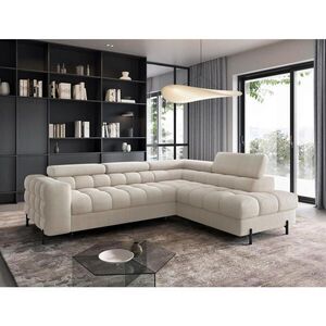 P & B ROHOVÁ SEDAČKA, textil, krémová vyobraziť