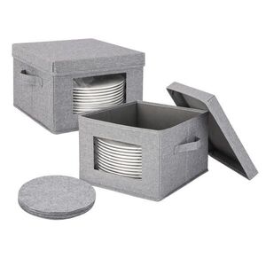 Relaxdays KRABICA sivá 2-dielny-set na taniere do 28 cm vyobraziť