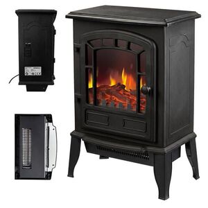 Relaxdays KRB Čierny elektrický s kúrením 2000 W vyobraziť