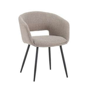 MID.YOU STOLIČKA S PODRÚČKAMI, tkaná textília, taupe vyobraziť