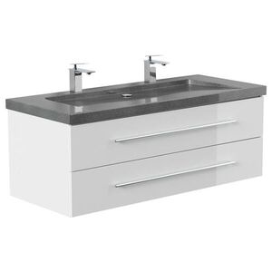 MID.YOU SKRINKA S UMÝVADLOM, biela s vysokým leskom, biela s vysokým leskom, 130 cm vyobraziť