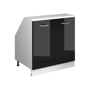 Vicco ŠIKMÁ SKRIŇA Rion Čierny vysoký lesk 80 x 81.6 cm s 2 dverami, korpus skrine hĺbka 60 cm vyobraziť
