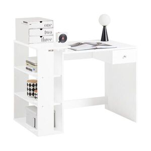 SoBuy POČÍTAČOVÝ stôl s jednou zásuvkou Biela 101x60x76cm Minimalistický vyobraziť