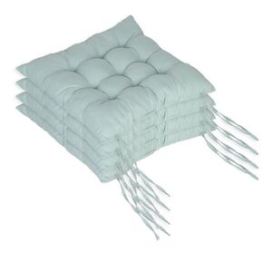 Relaxdays PODSEDÁK Svetlozelená prešívaný 4-dielna-sada 40x40 cm vyobraziť