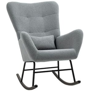 OKWISH HOJDACIE kreslo 67/95/100 cm sivé s bočným vreckom a bedrovým vankúšom z látky vyobraziť