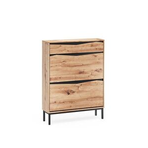 Vicco SKLÁPAČ TOPÁNOK Elvano, dub/čierna, 80.2 x 106.2 cm s 2 sklopnými priehradkami a 1 zásuvkou vyobraziť