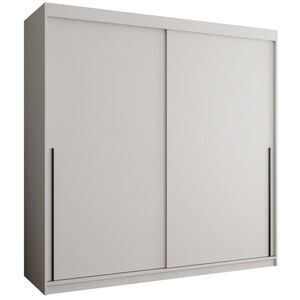 Home Collective ŠATNÍ SKŘÍŇ S POSUVNÝMI DVEŘMI 200 cm šířka, bílá s černým úchytem vyobraziť