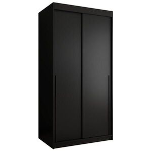 Home Collective ŠATNÍ SKŘÍŇ S POSUVNÝMI DVEŘMI 100 cm šířka, černá s černým úchytem vyobraziť