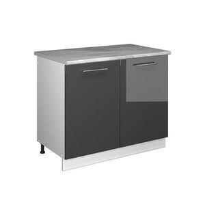 Vicco SPODNÁ SKRINKA POD DREZ Fame-Line, Antracit vysoký lesk/biely, 100 cm, AP Marble vyobraziť