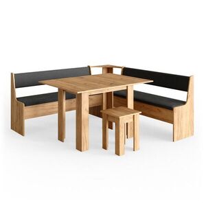 Vicco ROHOVÁ LAVICOVÁ SKUPINA Roman Dub Goldkraft 180 x 180 cm so stolom vyobraziť