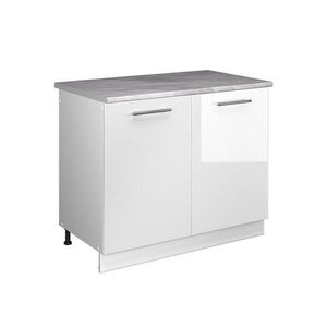 Vicco SPODNÁ SKRINKA POD DREZ Fame-Line, Biely vysoký lesk/biely, 100 cm, AP Marble vyobraziť