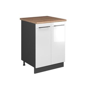 Vicco SPODNÁ SKRINKA POD DREZ Fame-Line, Biely vysoký lesk/antracitová, 60 cm vyobraziť