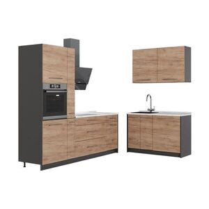 Vicco KUCHYŇA Fame-Line, Dub Goldkraft/antracitová, 220 x 120 cm, AP Marble vyobraziť