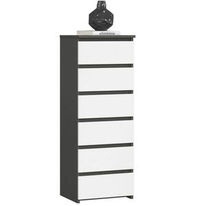 RAUMHIRSCH FURNITURE KOMODA grafitovo šedá, biela 109/40/35 vyobraziť