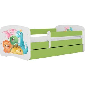 WFL GROUP KINDERBETT Emily mit Schublade und Matratze, Grün 70x140 cm vyobraziť