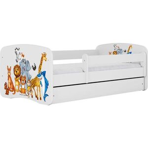 WFL GROUP KINDERBETT Emily mit Schublade und Matratze, Weiß 80x180 cm vyobraziť