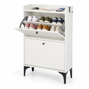 Relaxdays BOTNÍK Biely 2-priehradky 60 cm vyobraziť