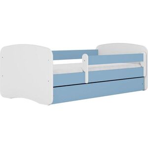 WFL GROUP KINDERBETT Emily mit Schublade und Matratze, Blau 80x160 cm vyobraziť
