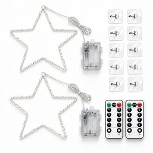 Relaxdays HVIEZDA Biela LED 2-ks-set 30 cm teplá biela vyobraziť
