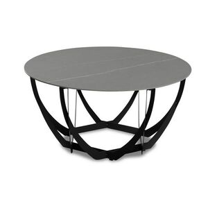 Xora KONFERENČNÝ STOLÍK, sivá, čierna, kov, kameň, 80/80/40 cm vyobraziť
