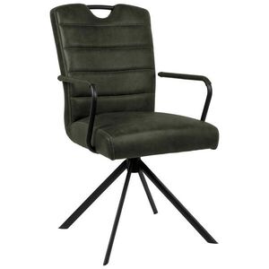 Ambia Home STOLIČKA S PODRÚČKAMI, mikrovlákno, čierna, tmavozelená vyobraziť
