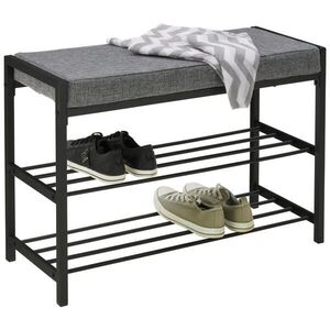 Carryhome LAVICA NA TOPÁNKY, čierna, tmavosivá, 80/52/30 cm vyobraziť