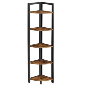 Boxxx ROHOVÝ REGÁL, hnedá, čierna, uhlíková oceľ, 30/150/30 cm vyobraziť
