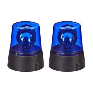 Relaxdays MAJÁK Modrá Čierna 2-ks-set LED na batérie vyobraziť