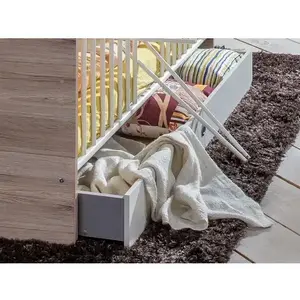 Úložná zásuvka pod posteľ Cariba, dub san remo/biela, na kolečkách% vyobraziť